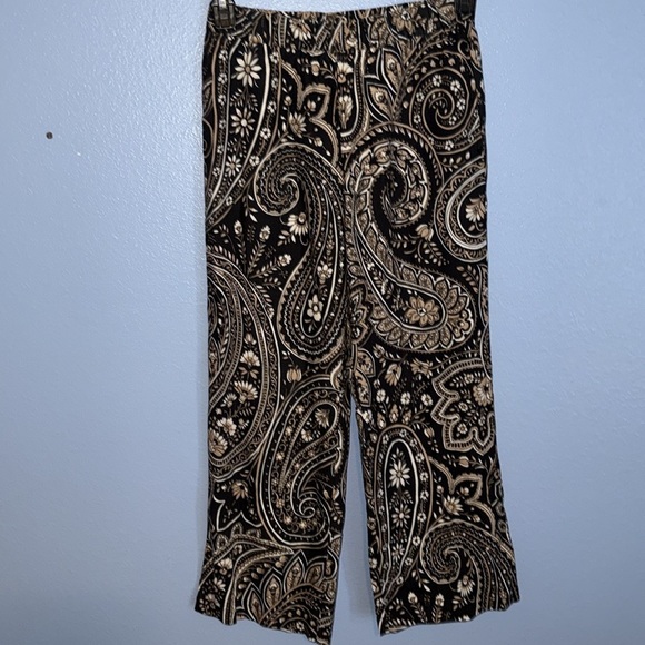 Soft Surroundings Linen Blend Paisley Print Women's Lounge Set - XSP. B2 - Picture 5 of 7